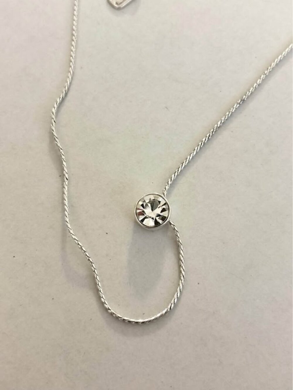 Jones New York (JNY) Crystal Pendant Necklace – Minimalist Jewelry - Picture 2 of 9